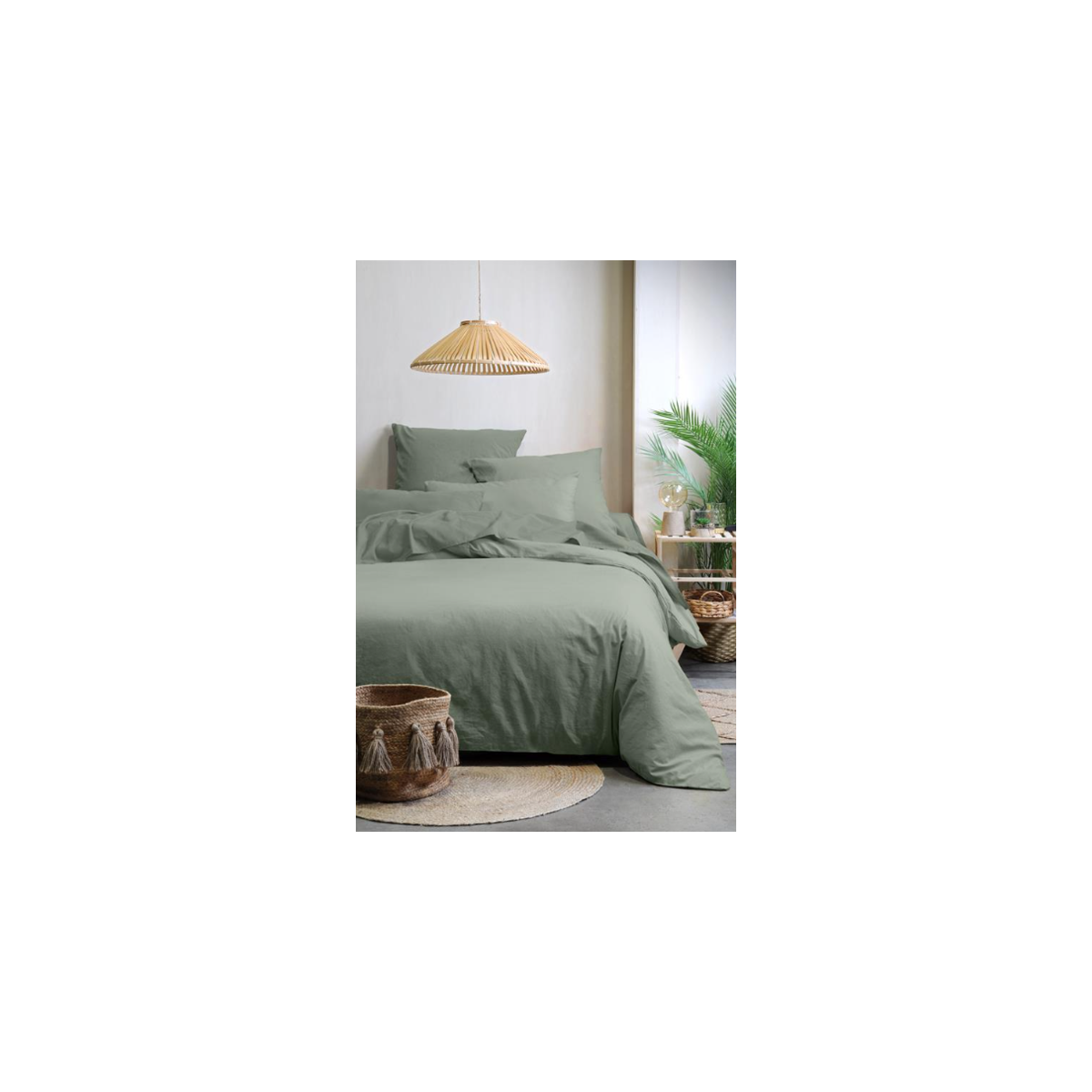Housse de Couette 100% Coton BIO Kaki