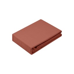 Drap Housse 100% Coton BIO Terracotta