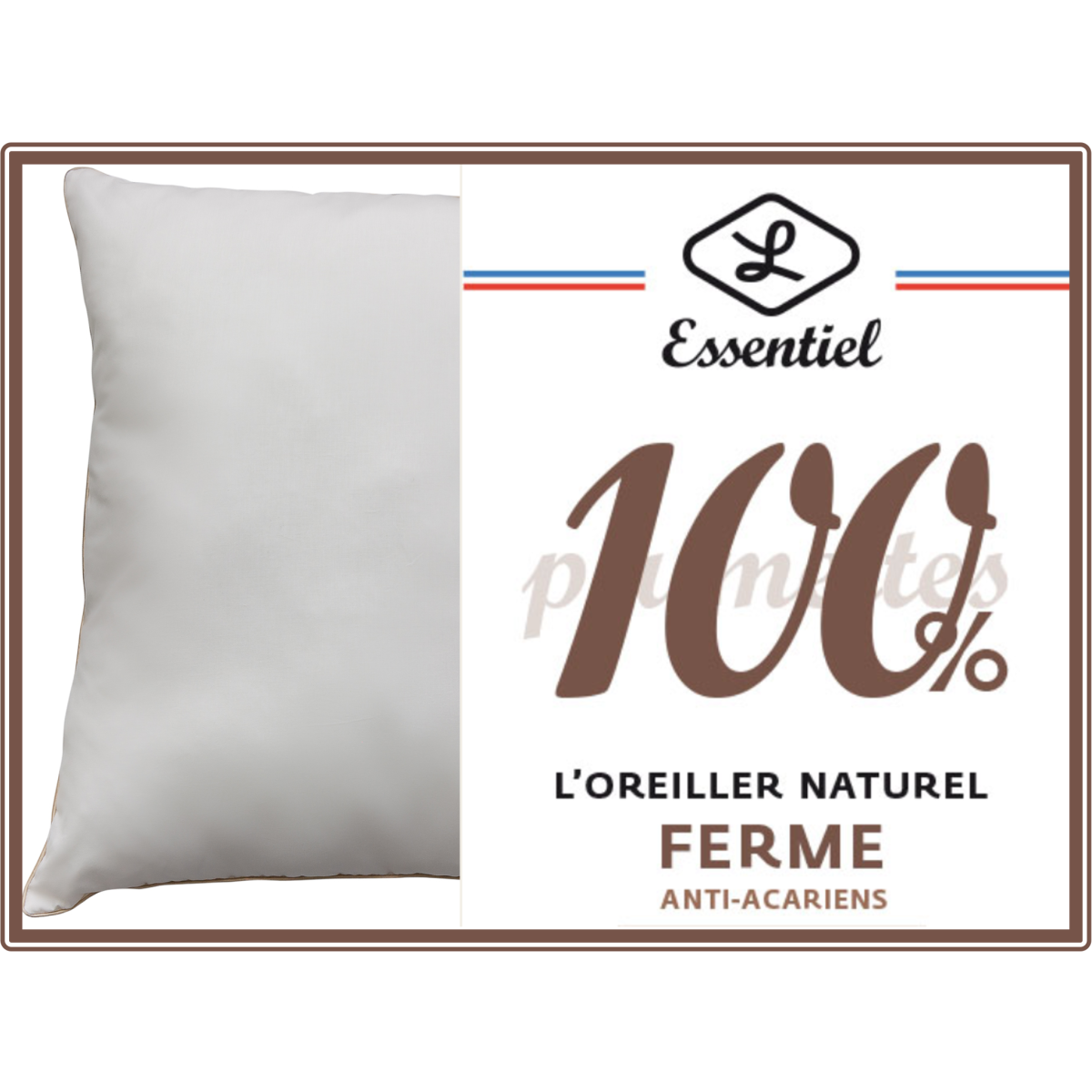 Oreiller naturel plumettes