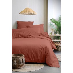 Housse de Couette 100% Coton BIO Terracotta